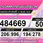 ตรวจหวยงวดที่1ตุลาคม2565